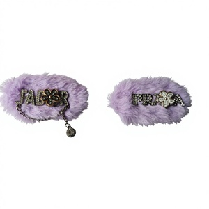 Pluche charme patch met metalen letter bling strass telefoonhoesje aanhangertjes DIY decoratie schattig zacht pluizig cadeau meisjes - Product Image 6