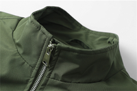 Blouson Aviateur Homme Rembourré Personnalisé OEM ODM avec Logo, Col Montant, Couleur Unie, Style Vintage, Vêtement de Travail