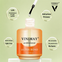 Agent de collage pour ongles Vinimay Nail Ultra Bond, sans acide, séchage à l'air, sans lampe, 15 ml, forte adhérence pour vernis gel, vente en gros pour salons