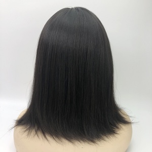 Emeda naturale del cuoio capelluto # 1b di colore naturale parrucca in seta brasiliana europea vergine <span class=keywords><strong>capelli</strong></span> gioiello parrucca sheitel - Product Image 3
