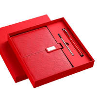 Lot de Commandes en Gros : Coffret Cadeau Haut de Gamme avec Stylo, Recharge, Clé USB Portable, Logo Personnalisé Imprimé, Ensemble Carnet Journal A5 Personnalisable