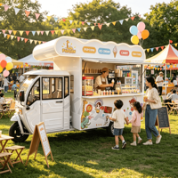Food Truck Motorisé : Service Rapide, Aménagement Efficace, Conçu pour les Débuts de Journée à Fort Volume