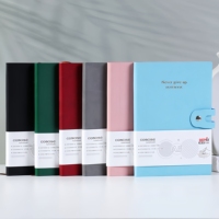 Organisateur/Agenda en cuir PU texturé gaufré multicolore avec fermeture magnétique à bande élastique, 128 feuilles, 80 g/m², ligné, pour bureau et affaires