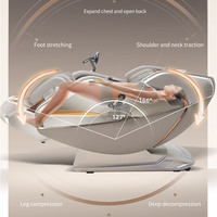 Fauteuil de massage de luxe 4D corps entier XL SL Track 24 programmes automatiques étirement thaïlandais pétrissage mollets rouleau de massage des pieds chaleur scanner corporel vocal AI