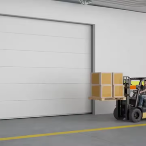 <span class=keywords><strong>Porte</strong></span> <span class=keywords><strong>sectionnelle</strong></span> en acier isolée à enroulement automatique au design moderne de taille personnalisée 8x9 pour garages villas surface finie étanche - Product Image 2