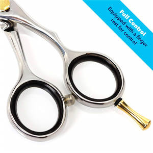 Ciseaux de coiffure Inoue Kazaki 6 pouces, ciseaux plats en acier inoxydable, pointe acérée, manche long professionnel, queue dorée - Product Image 3