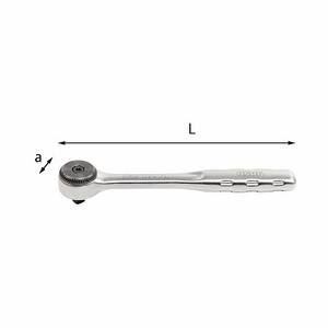Usag <b>1</b>/<b>4</b> In <b>Ratchet</b> Wrench 145 Mm Straight Handle Industrial Grade Automotive Repair Tool Ball Hex Socket - Product Image 1