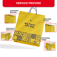 Tas hadiah kertas kustom elegan untuk butik pernikahan toko ritel digunakan dengan Logo dan pegangan pilihan