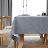 Nappe en PVC non tissé imperméable et résistante à l'huile |   Nappe de table lavable style nordique, facile à nettoyer |   Anti-dérapant, résistant à la chaleur, pour la salle à manger