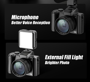 Dc206x entry level người mới bắt đầu vlog Mirrorless Zoom quang học 5x 5K Video Recorder máy ảnh kỹ thuật số - Product Image 3