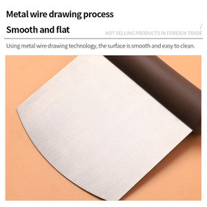 Thép không gỉ bột bột cắt đa sử dụng Pastry <span class=keywords><strong>Cutter</strong></span> bánh pizza bột Divider nướng băng ghế dự bị scraper với các cạnh tròn - Product Image 3