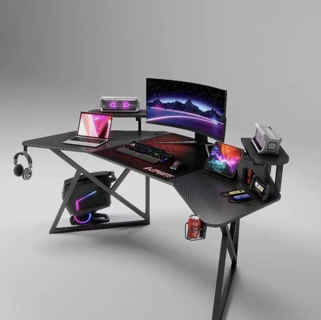 Modern Design High Quality Motorized Height Adjustable Computer Desk Electric Gaming Table Pc Desk Led