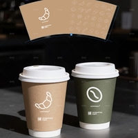 Gobelets à café jetables en papier à paroi simple pour café, thé, boissons chaudes, emballage à emporter