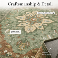 Tapis fait main en polyester à motif floral moderne, à poils longs, lavable, confortable et respirant, tufté à la main pour chambre et salon