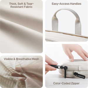 Lot de 6 cubes de compression TripCozy en gros – Sacs de voyage extensibles durables avec dessus en maille respirante et fermeture éclair - Product Image 4