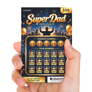 Customized Lottery Scratch Cards Win Scratch Game Cards Cardboard Digital Printing Business Promotional Lottery Cards - Product Image 1