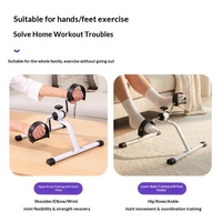 Mini vélo à pédales pour personnes âgées, appareil de rééducation, stepper, vélo d'exercice à domicile, machine amincissante pour les jambes, entraîneur de marche, tube en acier recouvert de plastique