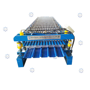 Máquina de Láminas Corrugadas de Doble Capa con Certificación CE, Motor Automático con Control PLC, Espesor de 0.3-0.6 mm, 8-15 M/min - Product Image 2