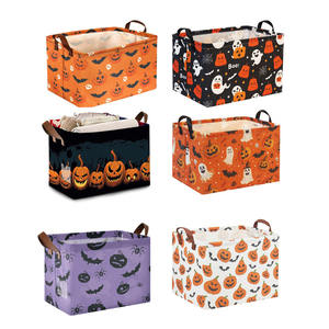 XR transfrontalier Halloween Rectangle écologique pliable panier de rangement dessin animé jouet boîte à vêtements <span class=keywords><strong>toile</strong></span> multifonctionnelle - Product Image 2
