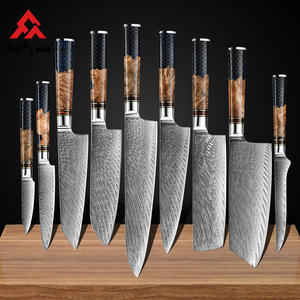 Wholesale Resin <strong>Handle</strong> VG10 Japanese <strong>Knife</strong> Cleaver Chopping <strong>Boning</strong> Carving Santoku Chef Kitchen <strong>Knife</strong> Set Kitchen Damascus <strong>Knife</strong> - Product Image 1