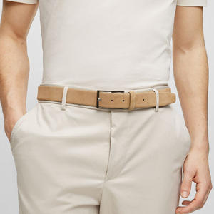 Sabuk kulit Suede gesper Pin paduan desain sederhana kustom pabrik untuk setelan Jeans kasual pria - Product Image 5