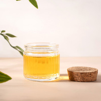 Pot en verre mini transparent rayé de 50 ml avec bouchon en liège, qualité alimentaire, pour yaourt, dessert, épices, avec logo personnalisé
