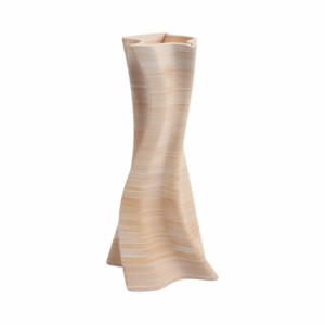 Vaso in porcellana testurizzata con silhouette fluida per un tocco decorativo nel soggiorno - Product Image 3
