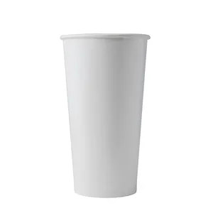 LOKYO 16oz 12oz cold drink disposable cups takeout eco friendly custom logo blank white juice paper cup suppliers