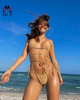 Nouveau design de bikini string à la mode pour filles maillot de bain 2 pièces OEM avec logo personnalisé bikini triangle mirco