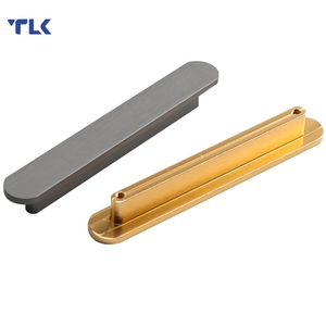Modern Aluminum Polished Long Handles Cabinet <strong>Door</strong> Pull <strong>Knob</strong> for Wardrobe Cupboard Dresser - Product Image 1