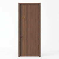 Porte intérieure écologique en bois massif, design encastré, ignifuge, pré-montée, pour maison, villa, chambre, en mélamine HDF