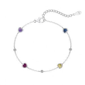 Bracelets en argent 925 avec pendentif en zircon cubique 5A, design simple et élégant, bijoux fins et tendance Dylam. - Product Image 1