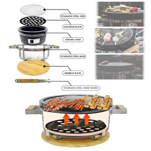 Auplex Premium Cerámica Mini Hibachi Grill Japonés Barbacoa Yakitori BBQ <span class=keywords><strong>Asador</strong></span> De Brochetas Mesa Pequeña Parrilla Al Aire Libre - Product Image 6