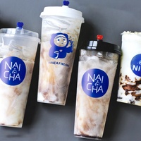 Gobelets en plastique PP givré personnalisés, jetables, recyclables, de qualité alimentaire, avec impression personnalisée, 12/16/24 oz, pour thé à bulles Boba, avec couvercles