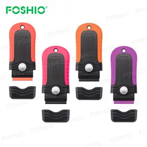 Foshio Customize Glass Window Cleaning Sticker Remove Plastic Razor Scraper Tool