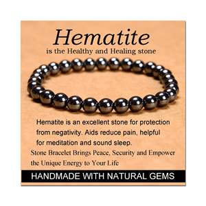 بيع بالجملة أحجار كريمة معناها حجر طبيعي 4 ، 6 ، 8 شفاء ، 10 هيماتيت حبة سائبة للمجوهرات - Product Image 4