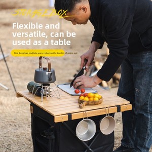 Multi-Functional Desktop Cabinet Portable Large-Capacity Dual-Purpose Table for Outdoor <strong>Camping</strong> Foldable <strong>Storage</strong> <strong>Unit</strong> - Product Image 3