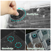 Mini Kit de germination de serre Humidité Dome Seed Starter avec plastique et plateaux de démarrage de graines PS pour la culture de graines de jardin