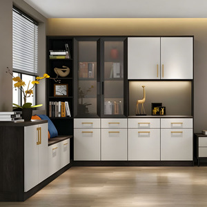 رف كتب عصري بسيط ومتين قابل للتعديل، خزانة عرض من سبائك الألومنيوم - Product Image 3