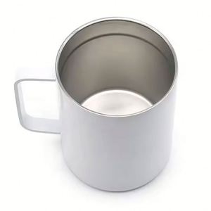 Gobelet isotherme en acier inoxydable de 12 oz avec poignée pour impression par sublimation - Product Image 3
