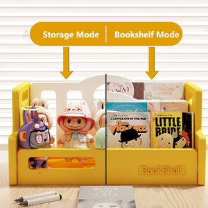 Étagère de bureau pour enfants OEM <span class=keywords><strong>d</strong></span>'usine, convertible en rangement de jouets, organisateur de <span class=keywords><strong>livres</strong></span> réglable à double usage pour la vente en gros - Product Image 2
