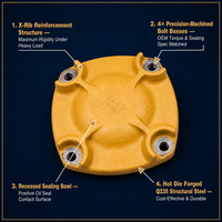 Fabricant de capuchons d'extrémité pour machines de construction |   Acier forgé Q235 |   154-27-11191 |   Fabrication directe d'usine OEM personnalisée