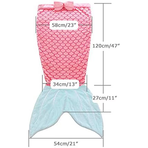 Encantadora tela <span class=keywords><strong>de</strong></span> franela suave con estampado rosa vivo usable, cola <span class=keywords><strong>de</strong></span> sirena, se adapta a 3 ~ 13 años, cola <span class=keywords><strong>de</strong></span> sirena cálida <span class=keywords><strong>para</strong></span> <span class=keywords><strong>niñas</strong></span> - Product Image 2