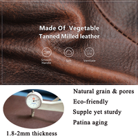 Étui à lunettes vintage en cuir de vachette pleine fleur tanné végétal, patiné, pochette de rangement pour lunettes en cuir véritable