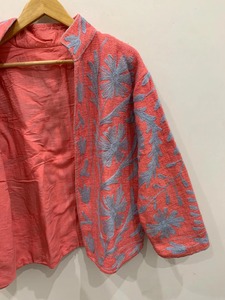 Orange TNT Suzani Floral <b>Velvet</b> Throw <b>Jacket</b> Coat Winter Boho <b>Jacket</b> Hand Embroidery <b>Jacket</b> for <b>Women</b> Gift - Product Image 6