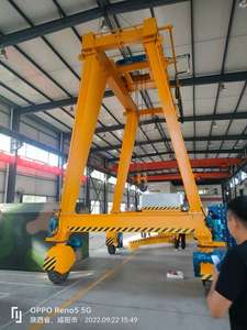 50 <span class=keywords><strong>Ton</strong></span> kapasitas beban ban karet jenis kontainer Gantry <span class=keywords><strong>Crane</strong></span> 20 Meter Span Core Termasuk bantalan mesin Motor roda gigi - Product Image 5