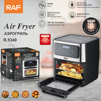 Friteuse à air numérique grande capacité 12L 1800W 360° °   Appareil de cuisine multifonction à circulation d'air RAF R.5340
