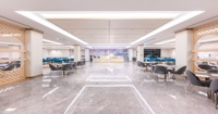 Moderne Kommerzielle Hotel- und Restaurant-Möbel - Marmor-Esstisch & Gepolstertes Stuhl-Set für Buffet