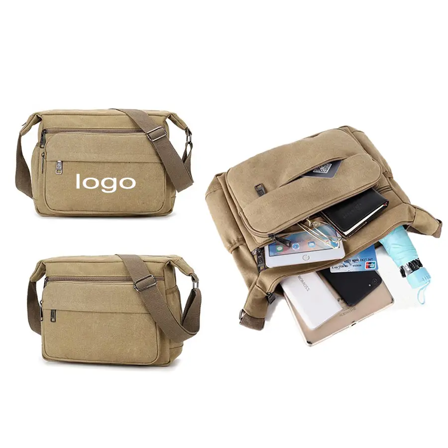 कस्टम डिजाइन रेट्रो कंधे बैग लैपटॉप स्कूल बैग Crossbody पुरुषों दूत बैग