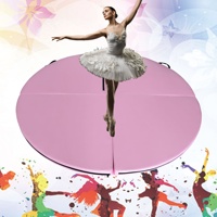 Tapis de pole dance pliable en quatre parties, anti-chute, en PU, pour fitness et yoga, option logo personnalisé Ggw-002